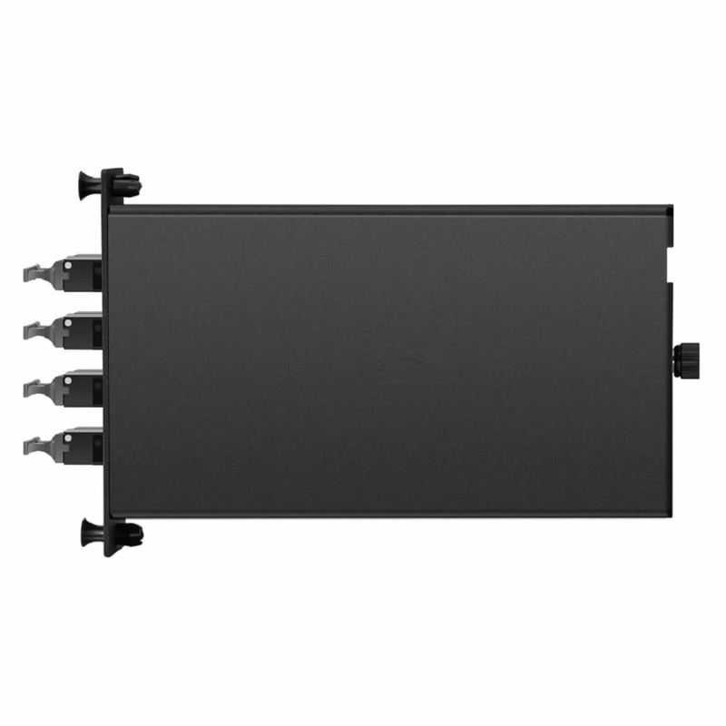 Refurb Squared FHDA LC Splice Cassette with Pigtails, 12 Fibers OM4 Multimode, 6 x LC UPC Duplex (Aqua), 0.3dB Max.