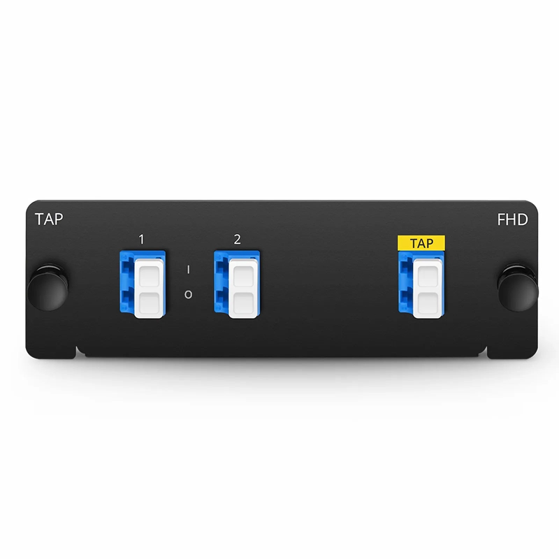 Refurb Squared FHDA LC TAP Cassette, OS2 Single Mode, 2 x LC Duplex Live Ports, LC Duplex TAP Port, 50/50 Split Ratio (Live/TAP), 1/10/40/100G