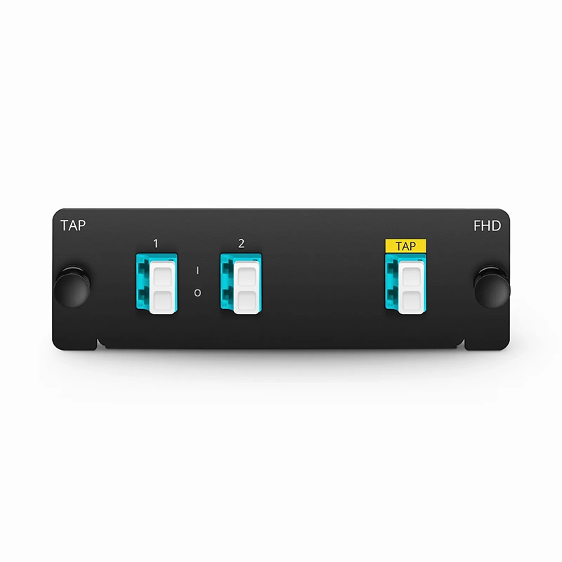 Refurb Squared FHDA LC TAP Cassette, OM4 Multimode, 2 x LC Duplex Live Ports, LC Duplex TAP Port, 50/50 Split Ratio (Live/TAP), 1/10/40/100G