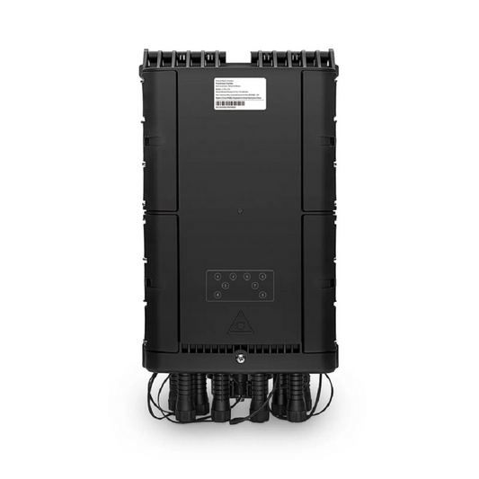 Refurb Squared Fully Pre-Terminated Fiber Distribution Hub Box for Quick ODN, 1 Uncut Port, 2 Branch Ports and 8 SC/APC Hardened Adapters, Mechanical Seal, Supports 1:2/1:4/1:8 Mini Splitters, PP+GF, IP68, Wall/Pole/Aerial Mount, Indoor/Outdoor