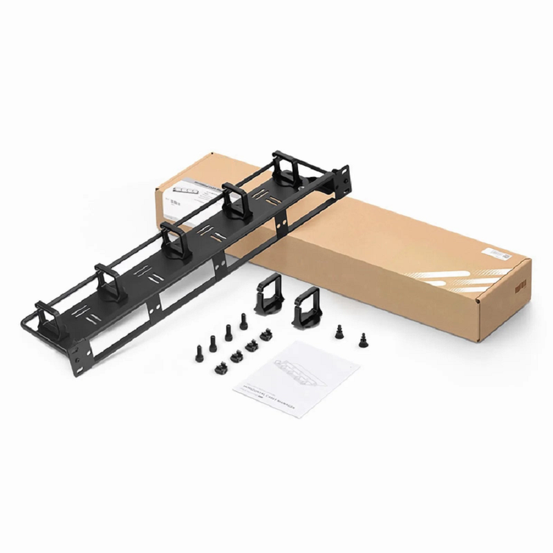 Refurb Squared FHDA High Density 1U Rack Mount Blank Enclosure Unloaded, Detachable Cable Management Lacer Panel and Bar, Holds up to 4 x FHDA Panels, 144 Fibers (LC)