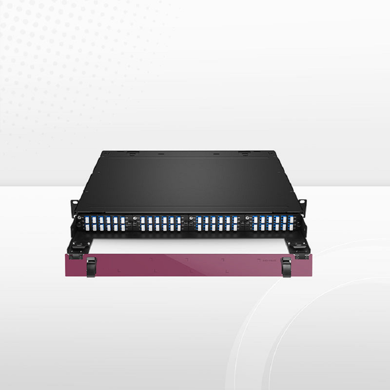 Refurb Squared FHDA High Density 1U Rack Mount Enclosure Unloaded, Sliding Drawer, Holds up to 4 x FHDA Cassettes, Panels, or Splice Trays, 144 Fibers (LC)