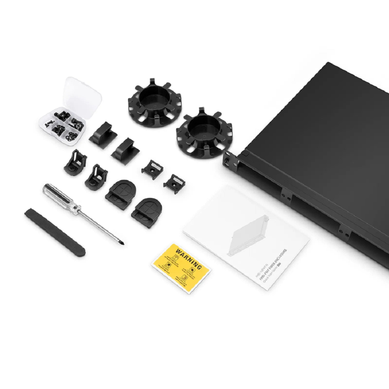 Refurb Squared FHDA High Density 1U Rack Mount Enclosure Unloaded, Tool-less Removable Top Cover, Holds up to 4 x FHDA Cassettes, Panels, or Splice Trays, 144 Fibers (LC)