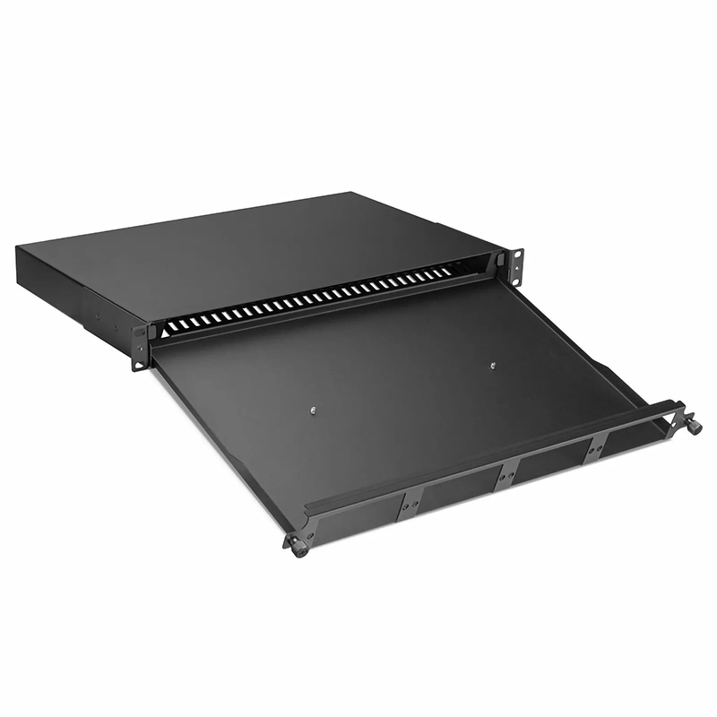 Refurb Squared FHDA High Density 1U Rack Mount Enclosure Unloaded, Sliding and Tilt-down Drawer, Holds up to 4 x FHDA Cassettes, Panels, or Splice Trays, 144 Fibers (LC)
