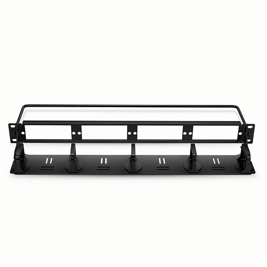 Refurb Squared FHDA High Density 1U Rack Mount Blank Enclosure Unloaded, Detachable Cable Management Lacer Panel and Bar, Holds up to 4 x FHDA Panels, 144 Fibers (LC)