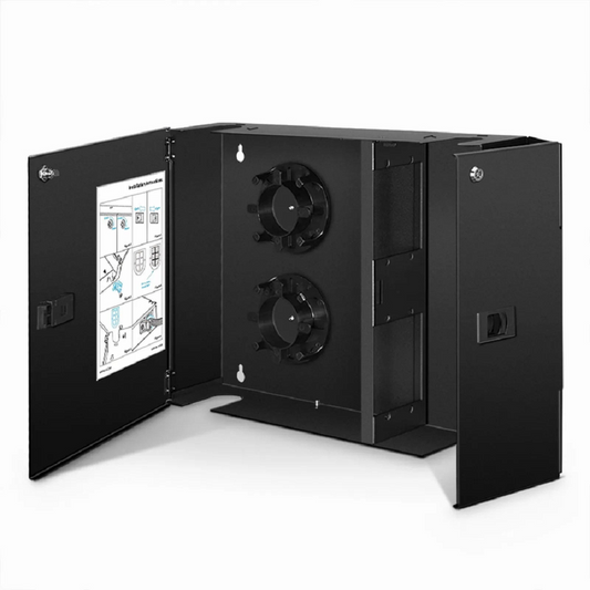 Refurb Squared FHDA Wall Mount Enclosure Unloaded, 4 Ports, Holds up to 4 x FHDA Cassettes or Panels, 4 x Splice Trays, 96 Fibers (LC)
