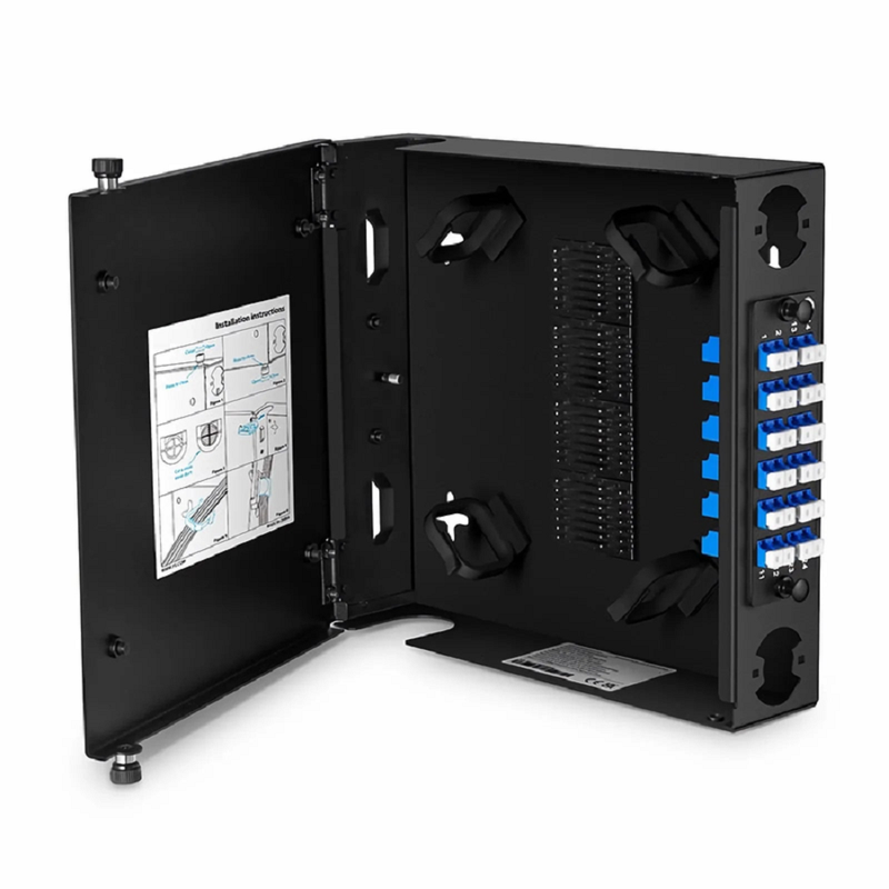 Refurb Squared FHDA Wall Mount Enclosure Unloaded, 1 Port, Holds up to 1 x FHDA Cassette or Panel, 24 Fibers (LC)