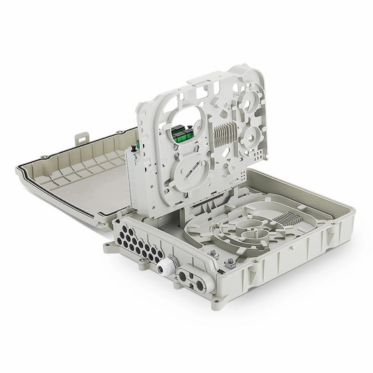 Refurb Squared 16 Fibers Optic Distribution Box, SC/A, Plastic, Wall/Pole Mount, Indoor and Outdoor