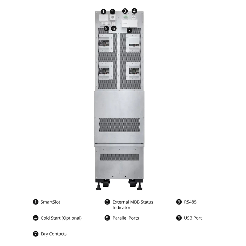 Refurb Squared APC Easy UPS 3S, 15kVA/15kW, 208V, Hard Wire 4-wire Output (3PH+ G), Parallel up to 4UPSs