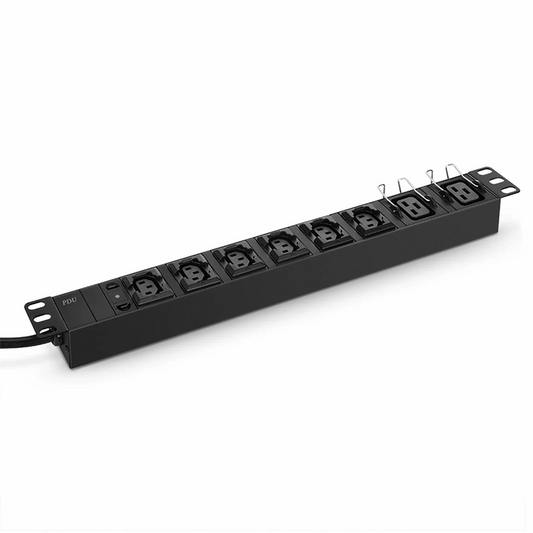 Refurb Squared 1.92kW Single-Phase 16A/120V Basic Rack PDU, 6 x C13 & 2 x C19 Outlets, IEC320 C20 Plug, 10ft Cord, 1U Rack-Mount