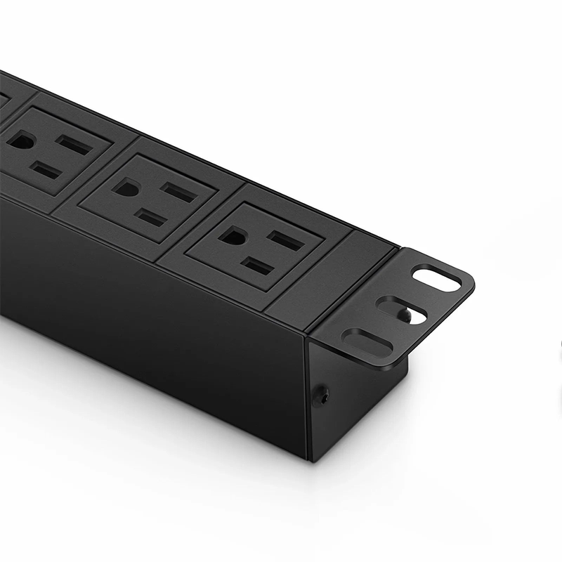 Refurb Squared 1.88kW Single-Phase 15A/125V Basic Rack PDU, 8 x NEMA 5-15R Outlets, NEMA 5-15P Plug, 6.6ft Cord, 1U Rack-Mount