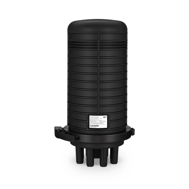 Refurb Squared 240 Fibers 1In-6Out Dome Fiber Optic Splice Closure, Heat Shrink Seal, with 1 Pre-installed Fusion Splice Tray