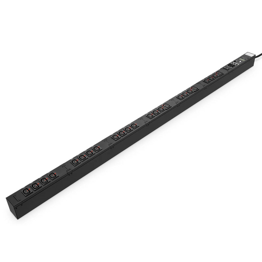 Refurb Squared 7.20kW Single-Phase 30A/240V Switched Rack PDU, 21 x C13 & 3 x C19 Outlets, NEMA L6-30P Plug, 10ft Cord, 0U Vertical