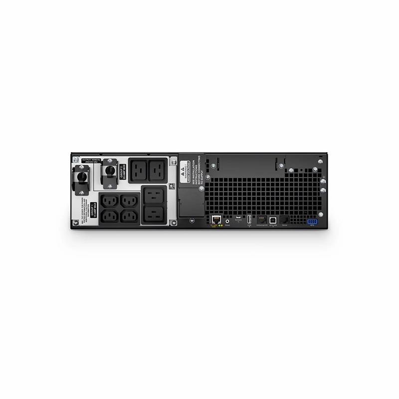 Refurb Squared APC® Smart-UPS On-Line 5000VA Rackmount 3U UPS, 4x C13+4x C19 IEC Outlets, Network Card+SmartSlot and 3 Backup Batteries Included