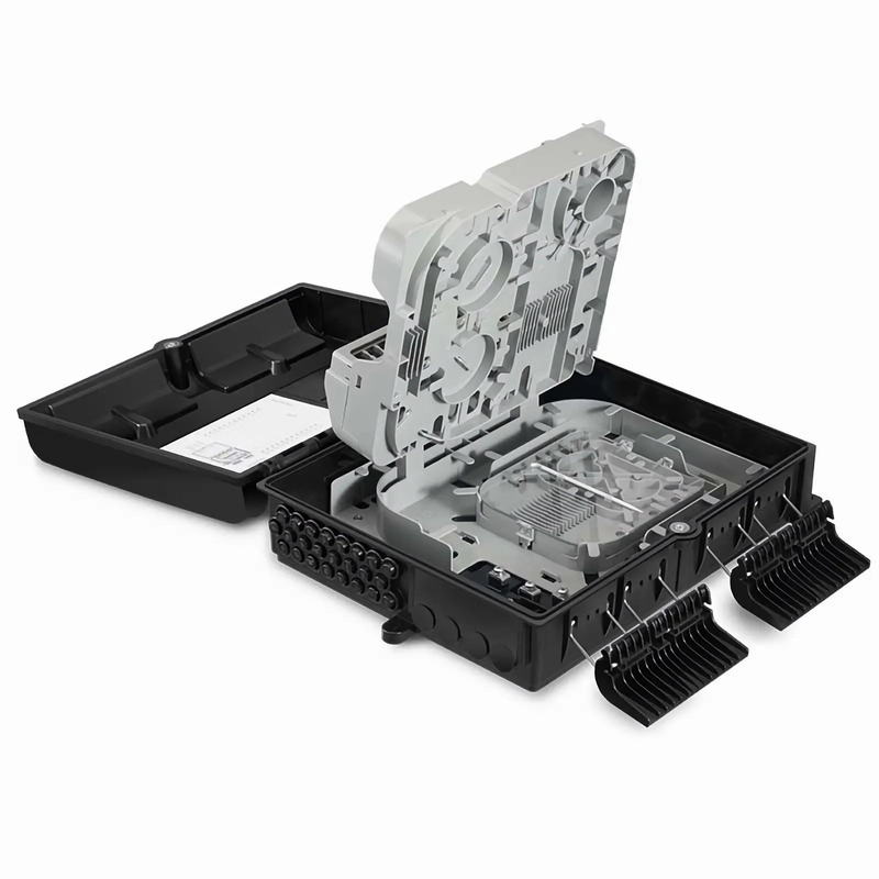 Refurb Squared 24 Fibers Optic Distribution Box, SC A/U and LC A/U, Plastic, Wall/Pole Mount, Indoor and Outdoor