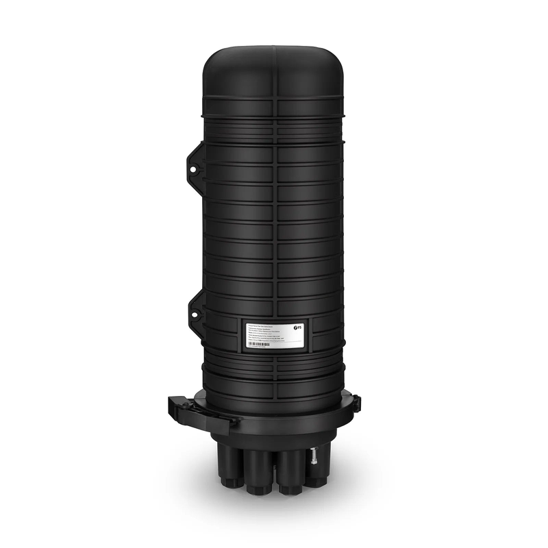 Refurb Squared 288 Fibers 1In-6Out Dome Fiber Optic Splice Closure, Mechanical Seal, with 1 Pre-installed Fusion Splice Tray