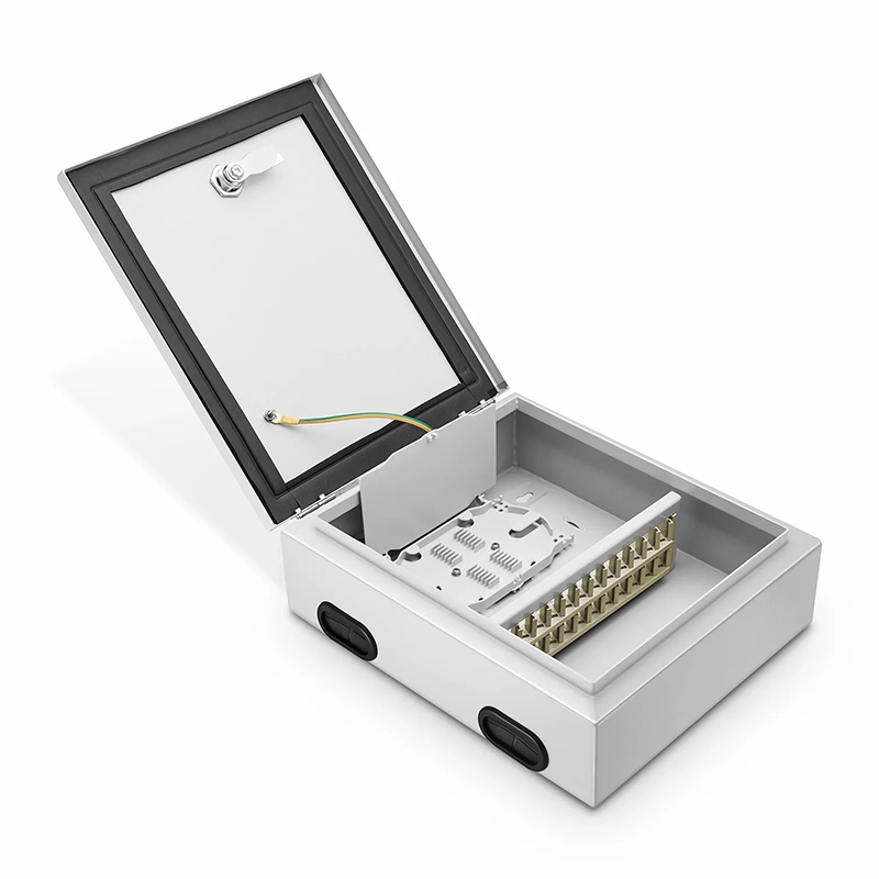 Refurb Squared 24 Fibers Optic Distribution Box, SC A/U and LC, Steel, Wall Mount, Indoor