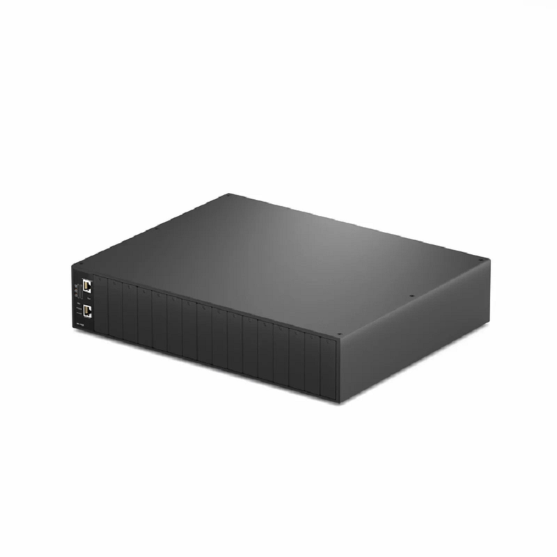 Refurb Squared 16 Managed Media Converter Chassis, 2U Rack Mount, Single Power AC 100-240V