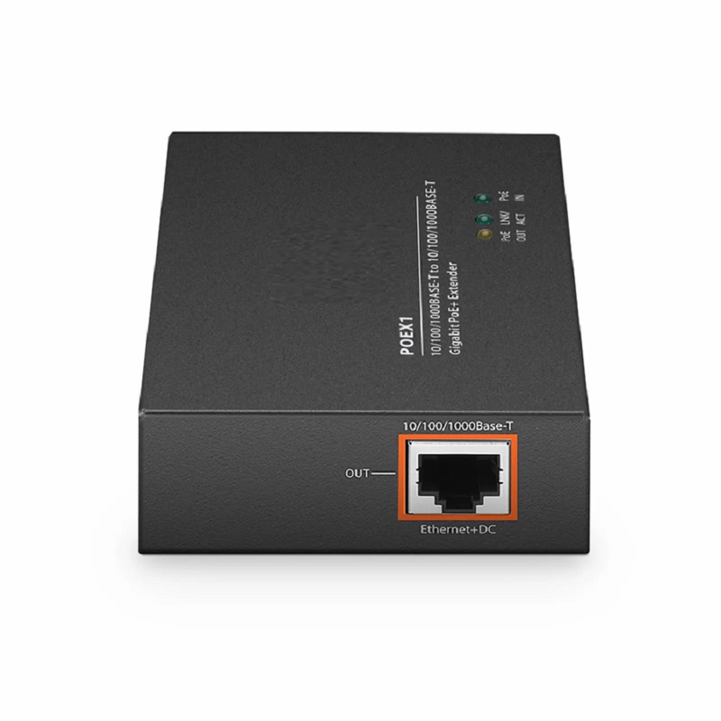 Refurb Squared 2 Ports 10/100/1000M Gigabit PoE+ Extender, 1 in 1 out, Din-rail/Wall mountable, IEEE 802.3at/802.3af, 0 to 50A°C