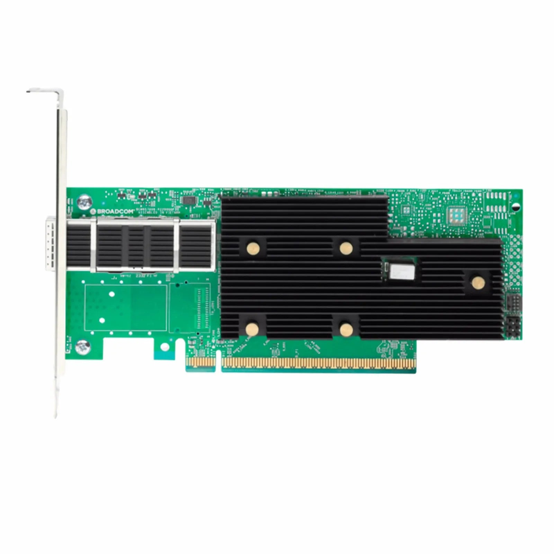 Refurb Squared BroadcomA® BCM957608-P1400GDF00 Ethernet Network Interface Card, 400G Single-Port QSFP112-DD, PCIe 5.0 x 16, Standard & Low Profile
