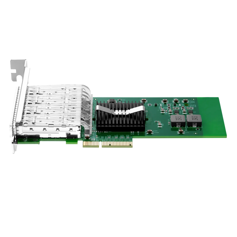 Refurb Squared Intel I350-AM4 Based Ethernet Network Interface Card, 1G Quad-Port SFP, PCIe 2.0 x4, Comparable to Intel I350-F4, Tall&Short Bracket