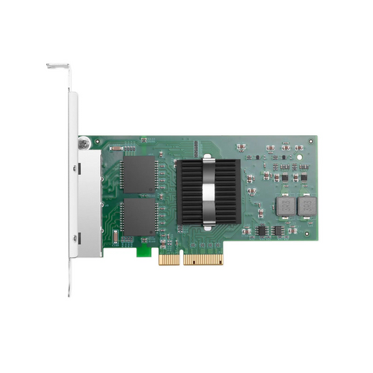 Refurb Squared Intel I350-AM4 Based Ethernet Network Interface Card, 1G Quad-Port RJ45, PCIe 2.0 x4, Comparable to Intel I350-T4V2, Tall&Short Bracket