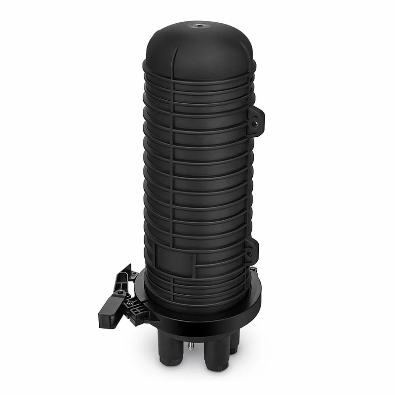 Refurb Squared 144 Fibers 2In-4Out Dome Fiber Optic Splice Closure, Mechanical Seal, with 1 Pre-installed Fusion Splice Tray