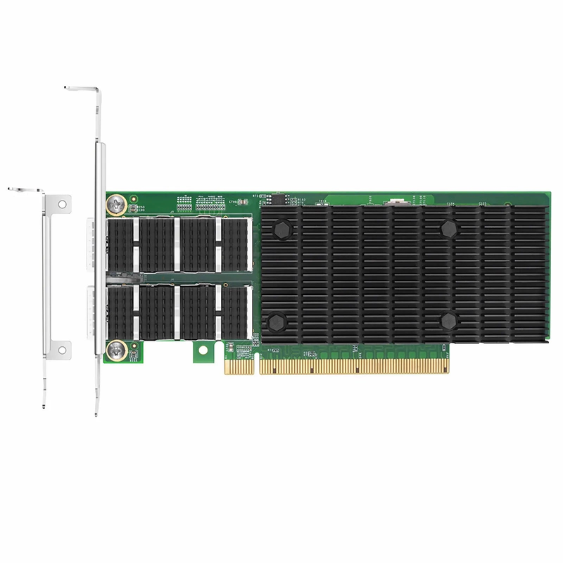 Refurb Squared Intel E810-CAM2 Based Ethernet Network Interface Card, 100G Dual-Port QSFP28, PCIe 4.0 x 16, Comparable to Intel E810-CQDA2, Full Height&Low Profile