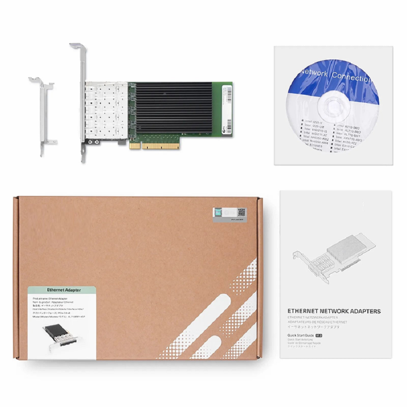 Refurb Squared Intel E810-CAM2 Based Ethernet Network Interface Card, 100G Dual-Port QSFP28, PCIe 4.0 x 16, Comparable to Intel E810-CQDA2, Full Height&Low Profile