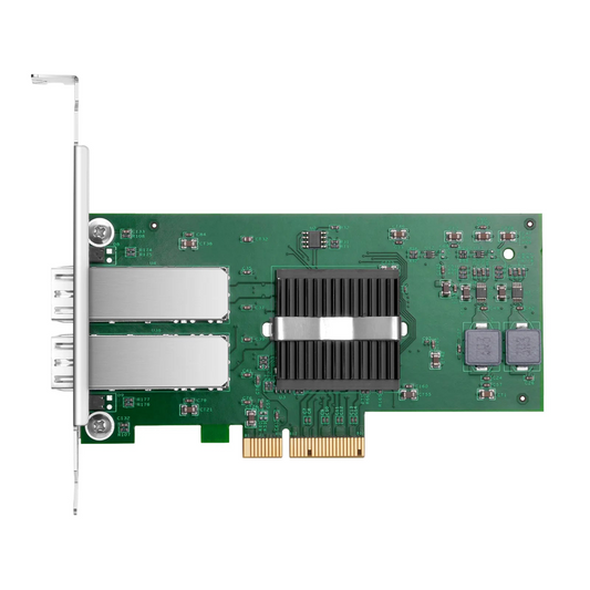Refurb Squared Intel I350-AM2 Based Ethernet Network Interface Card, 1G Dual-Port SFP, PCIe 2.0 x4, Comparable to Intel I350-F2, Tall&Short Bracket