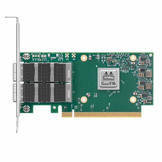Refurb Squared NVIDIA Mellanox MCX623106AN-CDAT ConnectXA®-6 Dx EN Network Interface Card, 100GbE Dual-Port QSFP56, PCIe4.0 x 16, Tall&Short Bracket