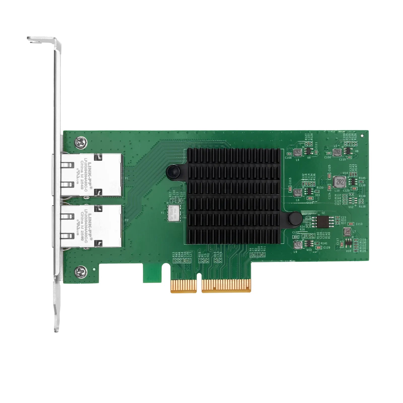 Refurb Squared Intel E610-XAT2 Based Ethernet Network Interface Card, 10G Dual-Port RJ45, PCIe 4.0 x4, Comparable to Intel E610-XT2, Tall&Short Bracket