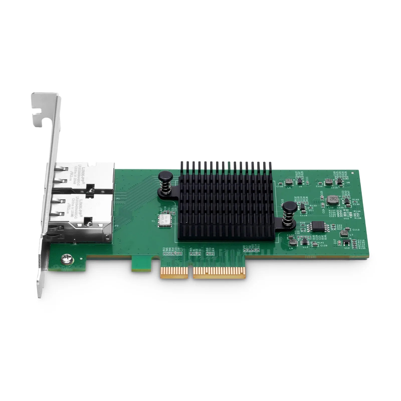 Refurb Squared Intel E610-XAT2 Based Ethernet Network Interface Card, 10G Dual-Port RJ45, PCIe 4.0 x4, Comparable to Intel E610-XT2, Tall&Short Bracket