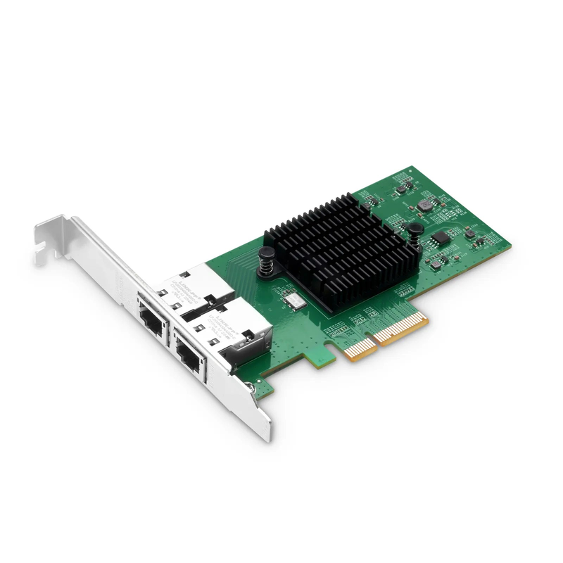 Refurb Squared Intel E610-XAT2 Based Ethernet Network Interface Card, 10G Dual-Port RJ45, PCIe 4.0 x4, Comparable to Intel E610-XT2, Tall&Short Bracket