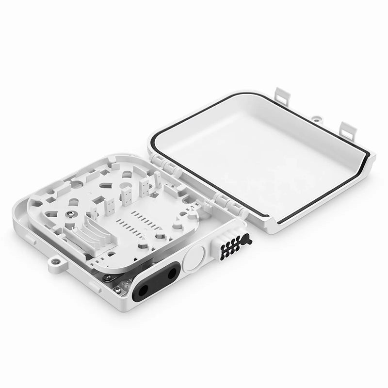 Refurb Squared 8-fiber Optic Terminal Box, SC Simplex/LC Duplex, IP55, Wall/Pole Mount, Indoor and Outdoor