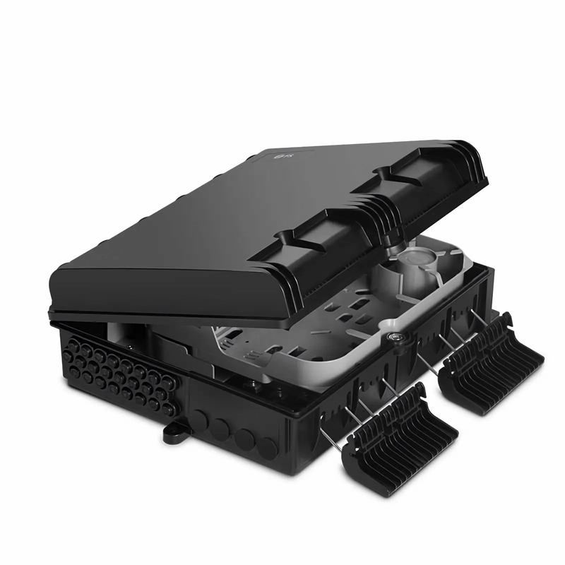 Refurb Squared 24 Fibers Optic Distribution Box, SC A/U and LC A/U, Plastic, Wall/Pole Mount, Indoor and Outdoor