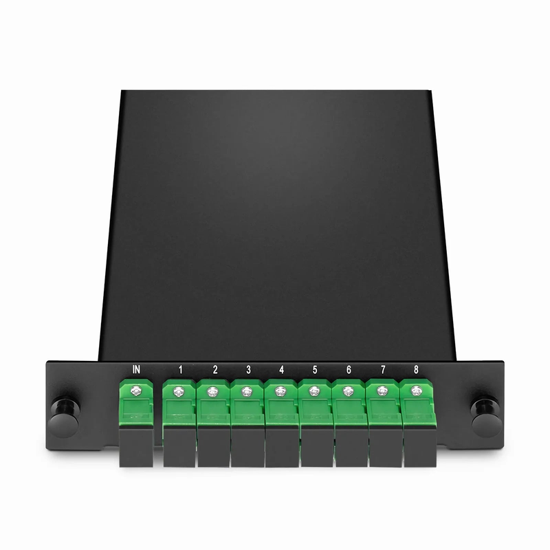 Refurb Squared 1 x 8 PLC Fiber Splitter, Standard LGX Cassette, SC/APC, Singlemode