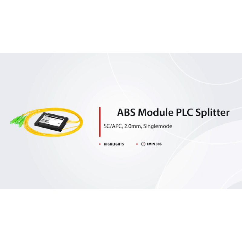Refurb Squared 1 x 32 PLC Fiber Splitter, Splice/Pigtailed ABS Module, 2.0mm, SC/APC, Singlemode