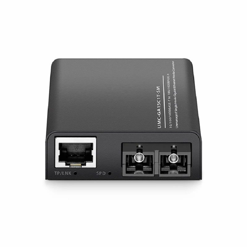 Refurb Squared Mini Unmanaged 1x 100M/1G/2.5G/5G/10GBase-T RJ45 to 1x 10GBase-X SFP+ 10Gigabit Ethernet Media Converter, European Plug Standard