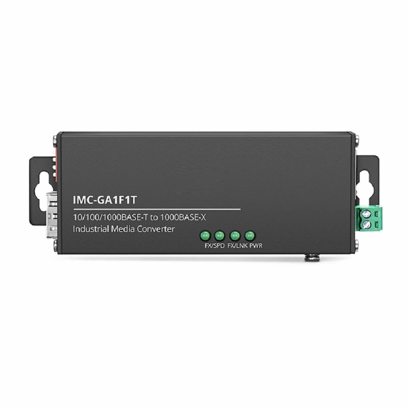 Refurb Squared Mini Industrial Unmanaged 1x 10/100/1000Base-T RJ45 to 1x 1000Base-X SFP Gigabit Ethernet Media Converter, British Plug Standard