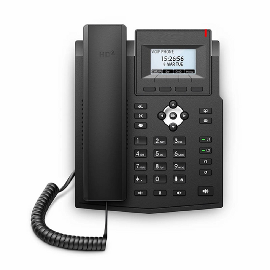 Refurb Squared FIP-3102, Entry-level VoIP Phone with 2.3-Inch Black and White Screen, 2 SIP Accounts, Dual-Port Gigabit Ethernet, PoE
