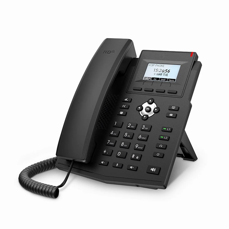 Refurb Squared FIP-3102, Entry-level VoIP Phone with 2.3-Inch Black and White Screen, 2 SIP Accounts, Dual-Port Gigabit Ethernet, PoE