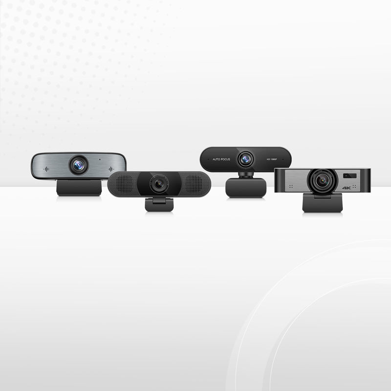 Refurb Squared FC270S Full HD 1080p Webcam for Personal Video Calling and Conference, with 4 Microphones & 2 Speakers, USB Plug and Play
