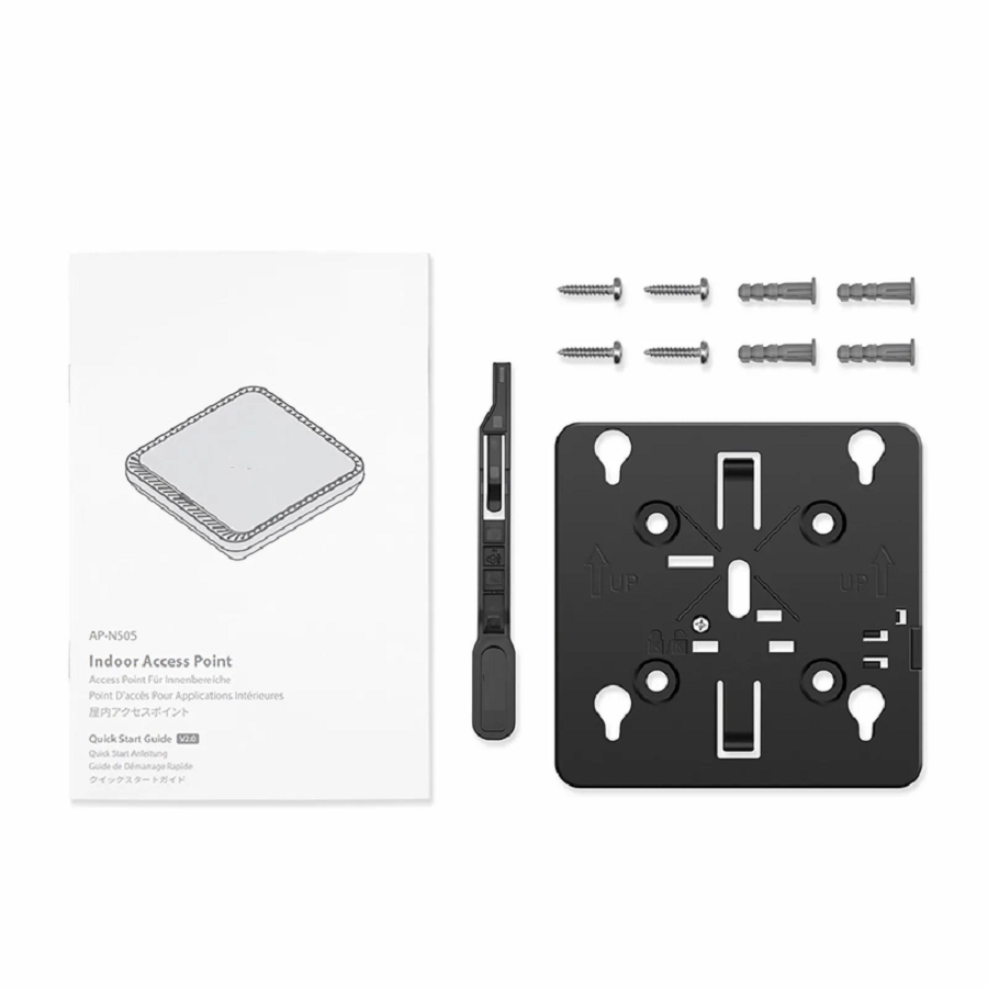 Refurb Squared AP-N505, Cloud Managed Wi-Fi 6 802.11ax 3000 Mbps Indoor Access Point, Seamless Roaming & 2 A 2 MU-MIMO Dual Radios, Manageable via Airware, Controller or Standalone (Without PoE Injector)