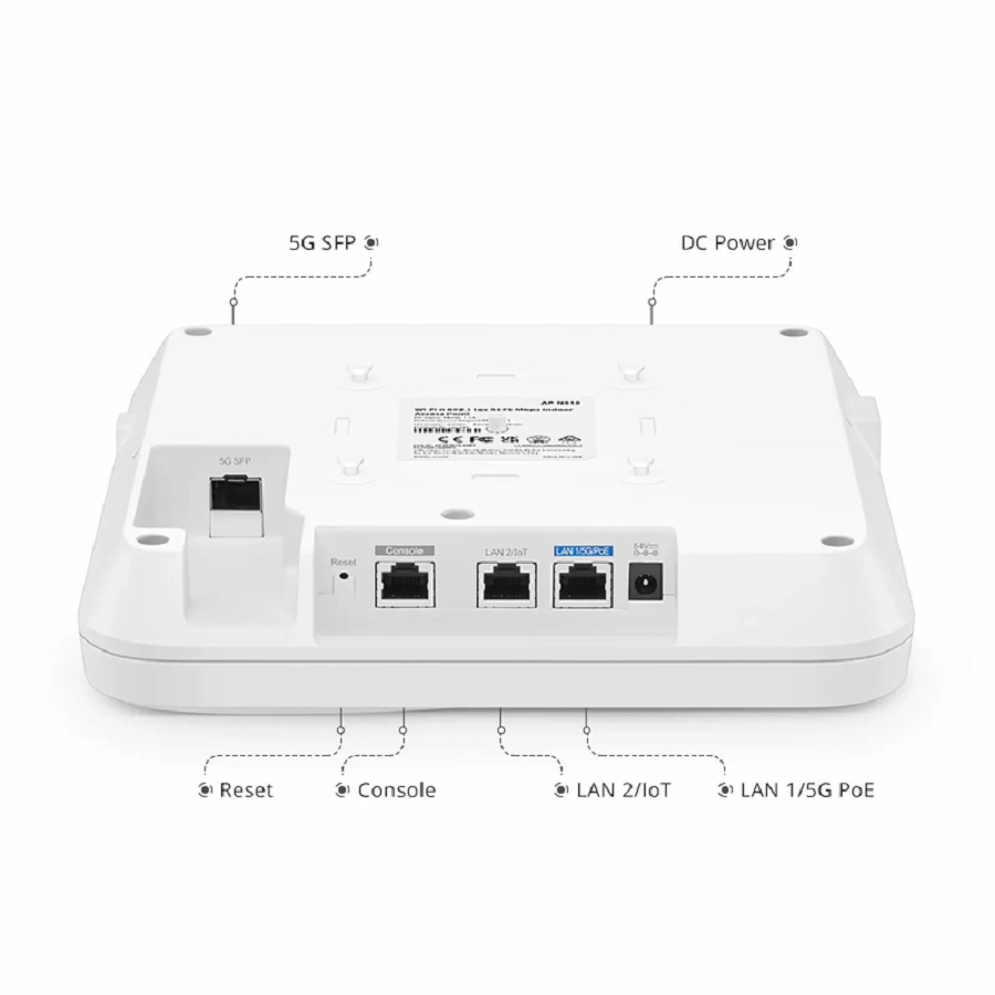Refurb Squared AP-N515, Cloud Managed Wi-Fi 6 802.11ax 5375 Mbps Indoor Access Point, Seamless Roaming & 4 A 4 MU-MIMO Dual Radios, Manageable via Airware, Controller or Standalone (Without PoE Injector)