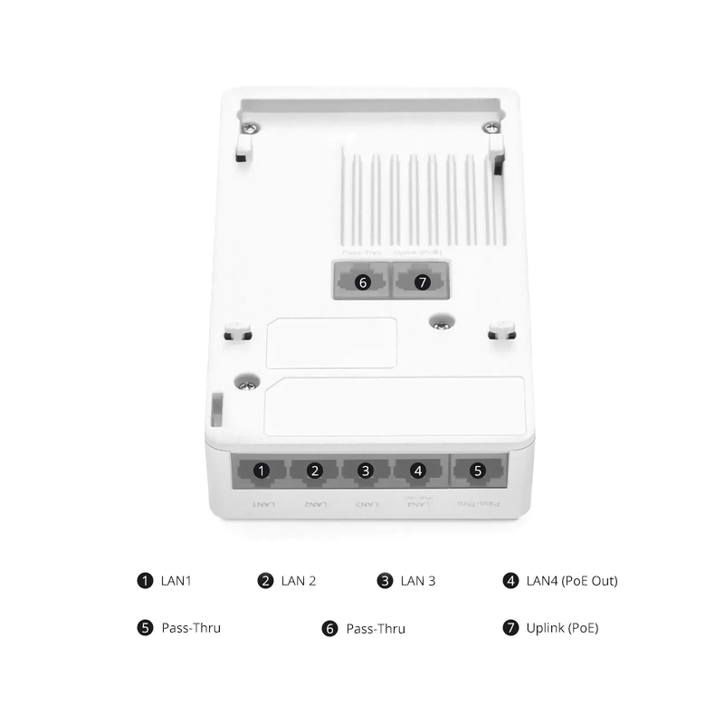 Refurb Squared AP-N506H, Wi-Fi 6 802.11ax 3000 Mbps Indoor Access Point, Seamless Roaming & 2 x 2 MU-MIMO Dual Radios, PicOSA®, Manageable via AmpCon-Campus (Without PoE Injector)
