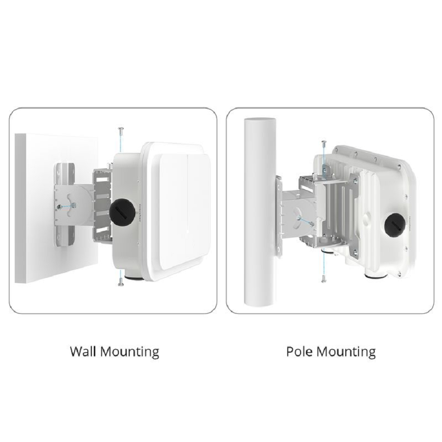Refurb Squared AP-T567, Cloud Managed Wi-Fi 6 802.11ax 2400 Mbps Outdoor Access Point, Seamless Roaming & 2 x 2 MU-MIMO Dual Radios, Built-in Directional Antenna, Manageable via Airware, Controller or Standalone (Without PoE Injector)