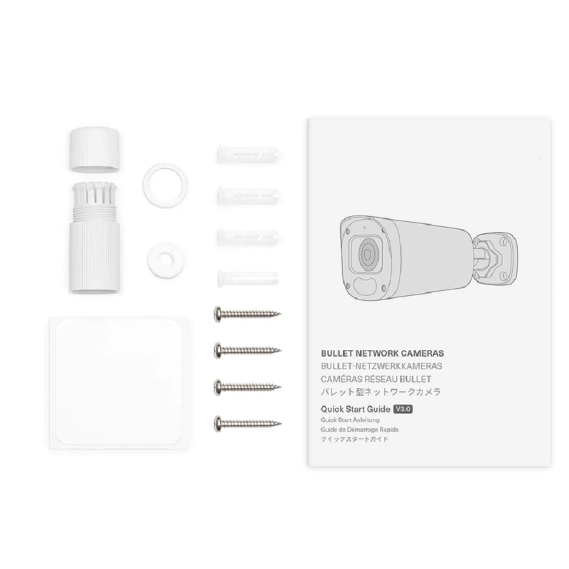 Refurb Squared IPC104-2M-B, Full HD 2MP Bullet Network Camera with Build-in Mic, 164ft Night Vision, IP67 Weatherproof PoE Network Camera with Varifocal 2.8-12mm Lens