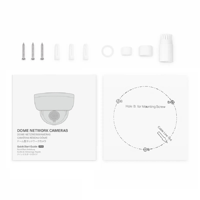 Refurb Squared IPC104-2M-D, Full HD 2MP Dome Network Camera with Build-in Mic, 98ft Night Vision, IP67 & IK10 PoE Network Camera with Varifocal 2.8-12mm Lens