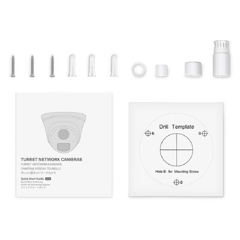 Refurb Squared IPC104-2M-T, Full HD 2MP Turret Network Camera with Build-in Mic, 98ft Night Vision, IP67 Weatherproof PoE Network Camera with Varifocal 2.8-12mm Lens